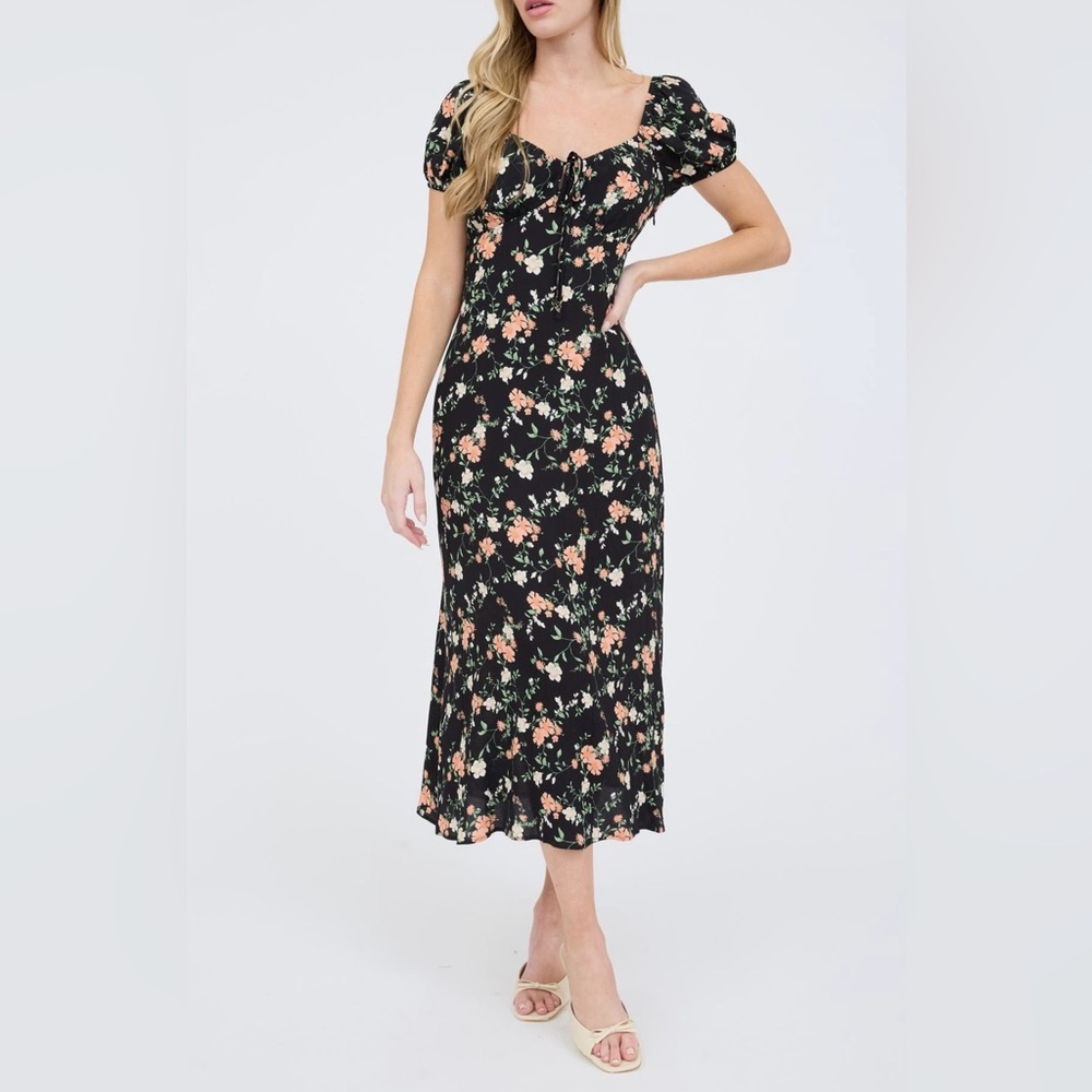 Blu Pepper Floral Midi Dress